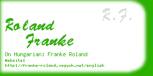 roland franke business card